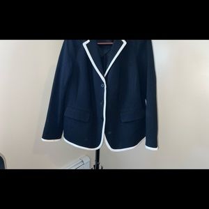 Talbot's women black and white trim blazer size 14W